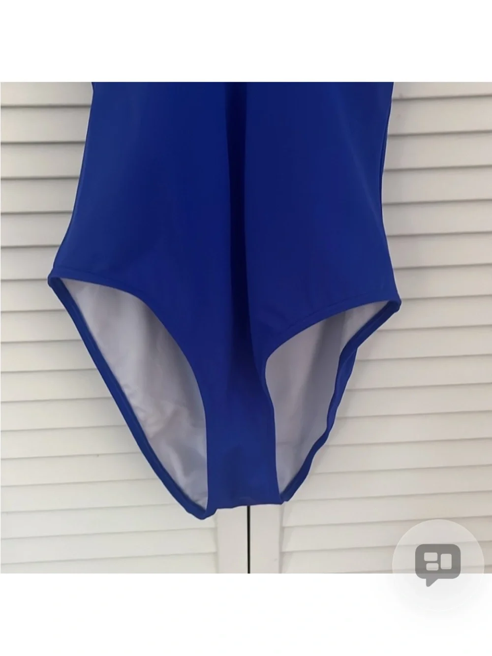 Boden cobalt blue One-Piece halter Swimsuit with Pink Straps and Lime Trim